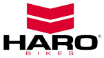 A haro bikes logo with a red arrow on a white background.