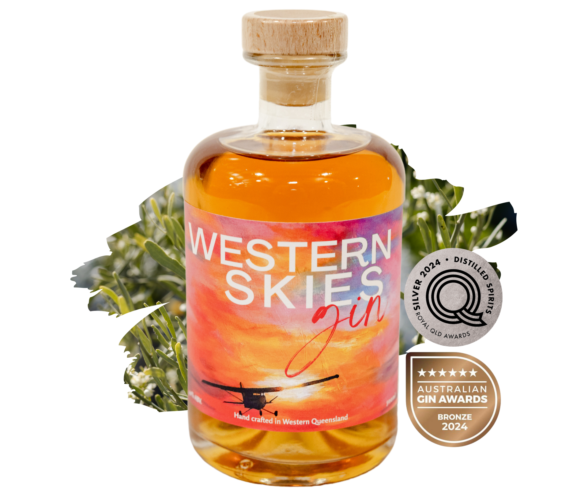 A bottle of Western Skies.