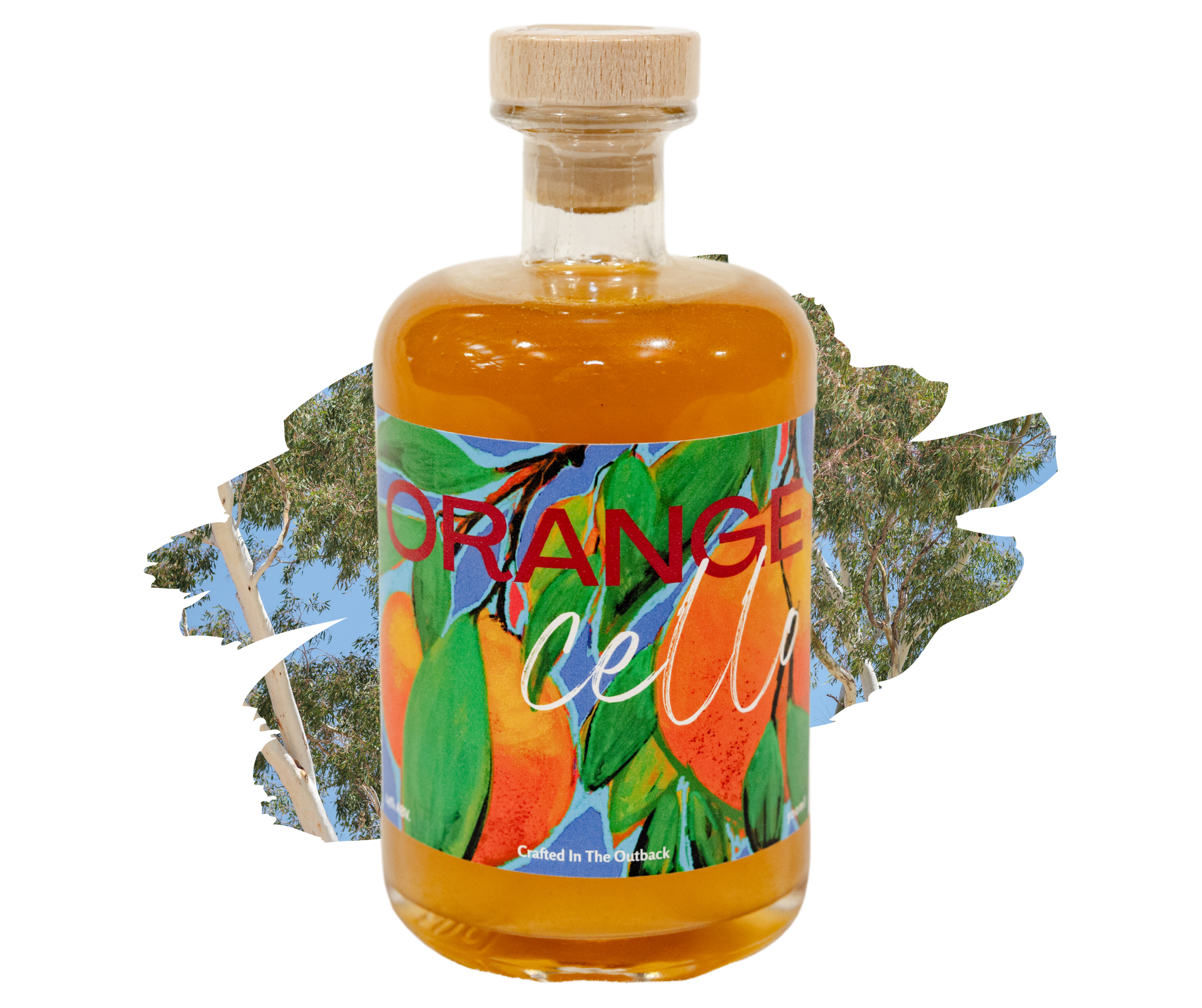 A bottle of Orangecello.