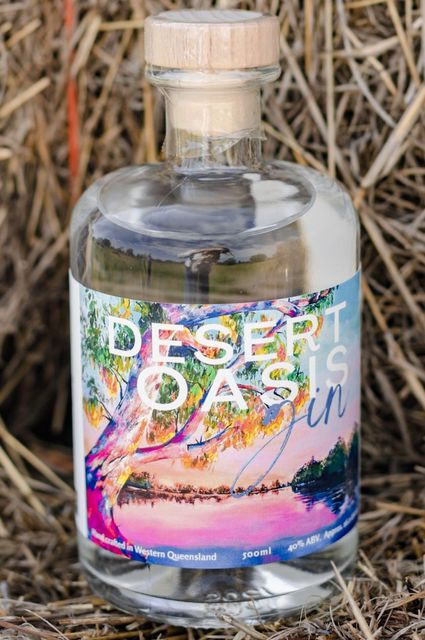 Bottle of Desert Oasis Gin.