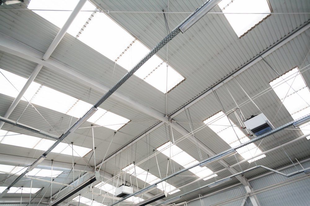 White Roof of an Industrial White Hall — Hennig Electrical Services in Nambour, QLD