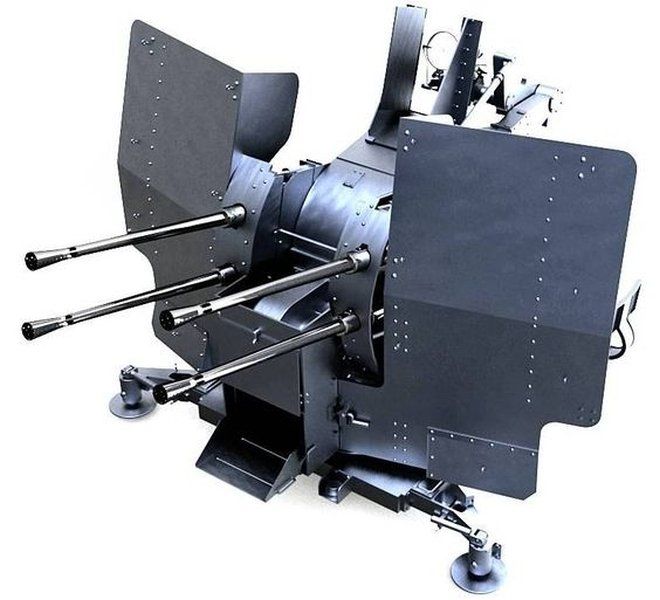 2 cm Flak - Vierling 38 mit Schutzschild