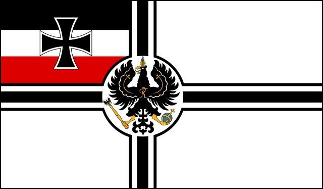 Marineflagge des Norddeutschen Bundes (1866-1871), danach kaiserliche Reichsmarine