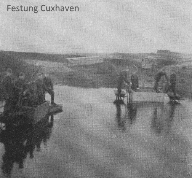 Der Batteriehof nach Tauwetter unter Wasser Stand Heide Duhnen