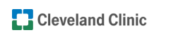 Cleveland Clinic logo with blue and green cross icon and gray text