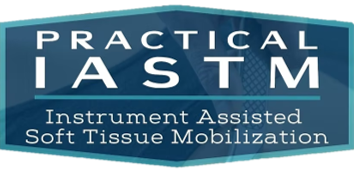 PRACTICAL IASTM logo in blue, with “Instrument Assisted Soft Tissue Mobilization” text underneath