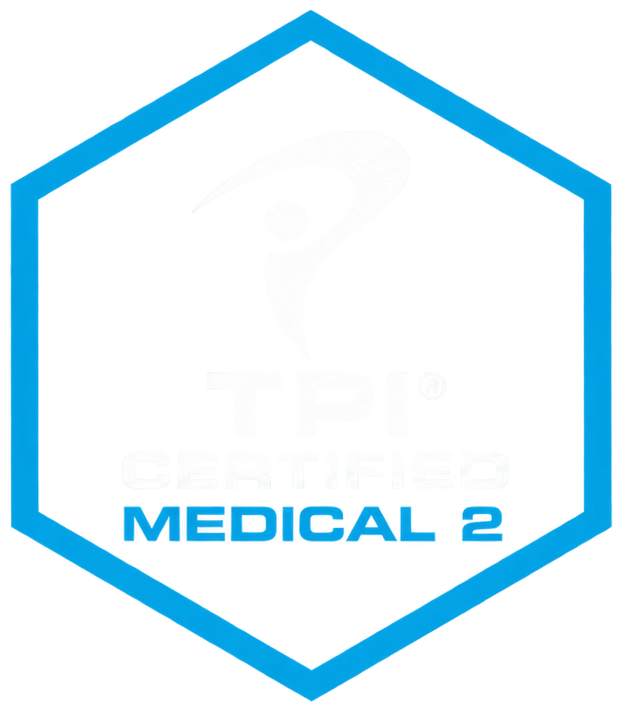 Blue hexagon logo with the words “MEDICAL 2” inside near the bottom.