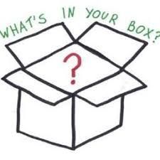 A drawing of an open box with a question mark inside of it.