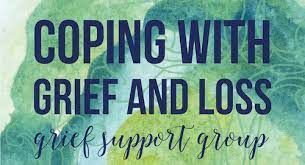 A poster for a grief support group called coping with grief and loss.