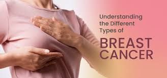 A woman is examining her breast for signs of breast cancer.