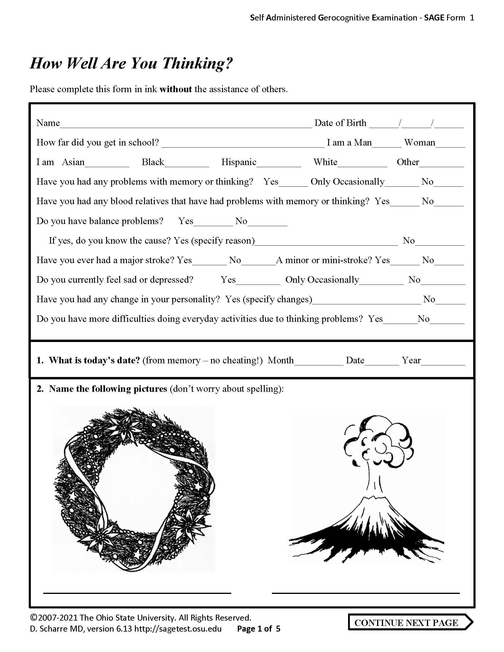 There is a picture of a wreath and a picture of a volcano.