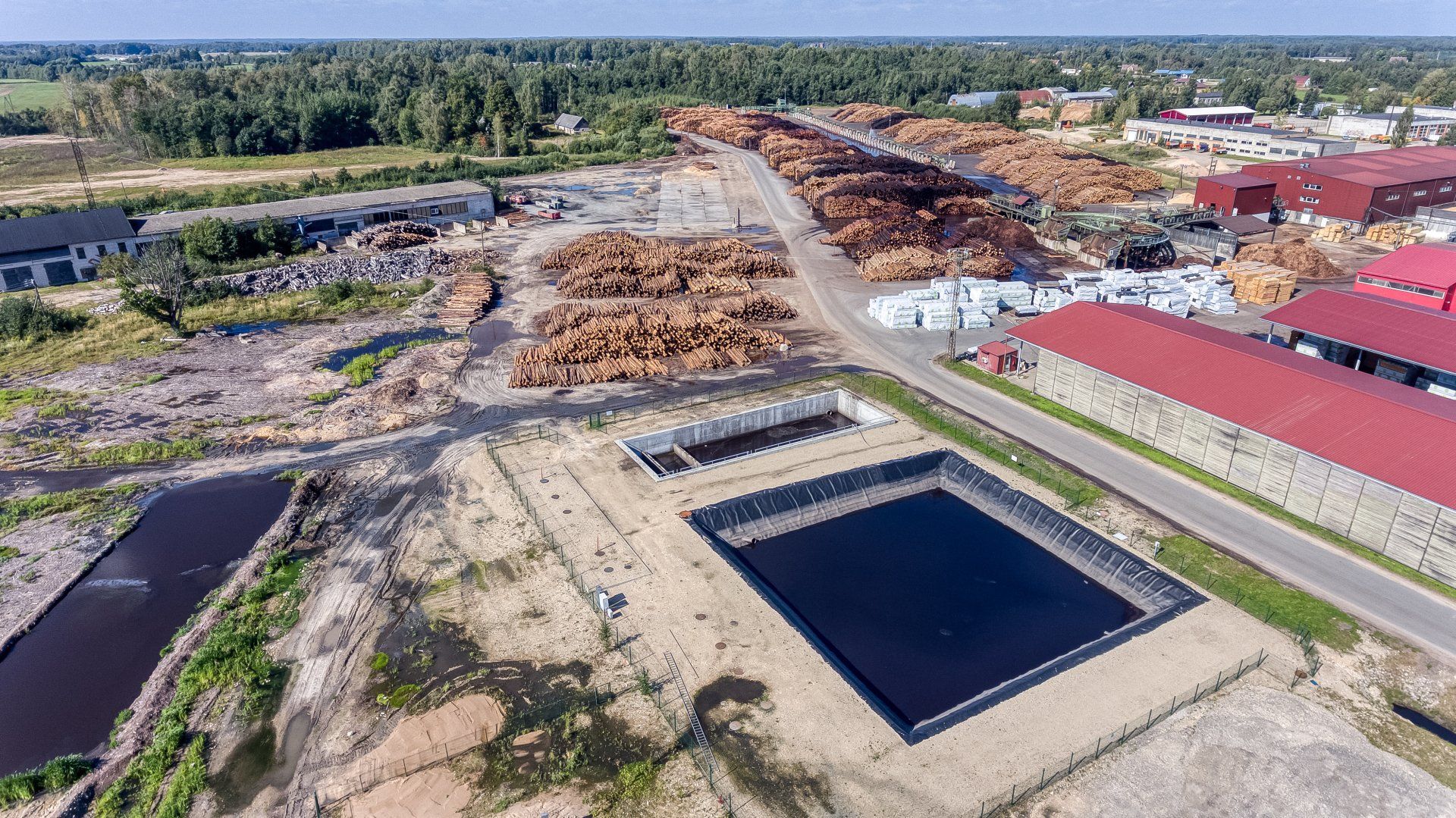 Construction of a log storage area in Aizkraukle sawmill “AKZ” territory, Jaunceltnes street 7, Aizkraukle, Aizkraukle region