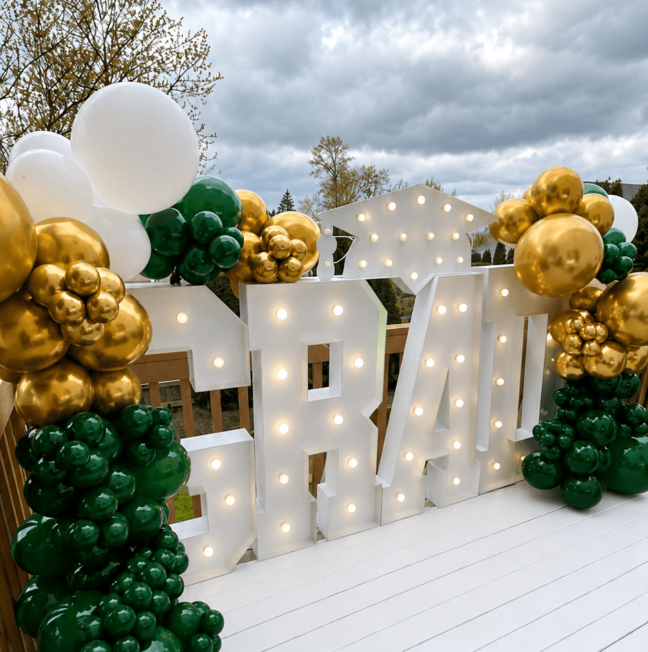 Grad LED lights at a grad party in Marysville