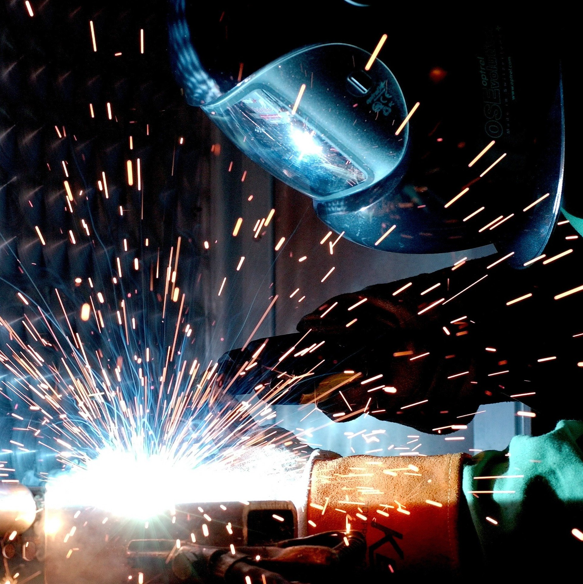 A welder working