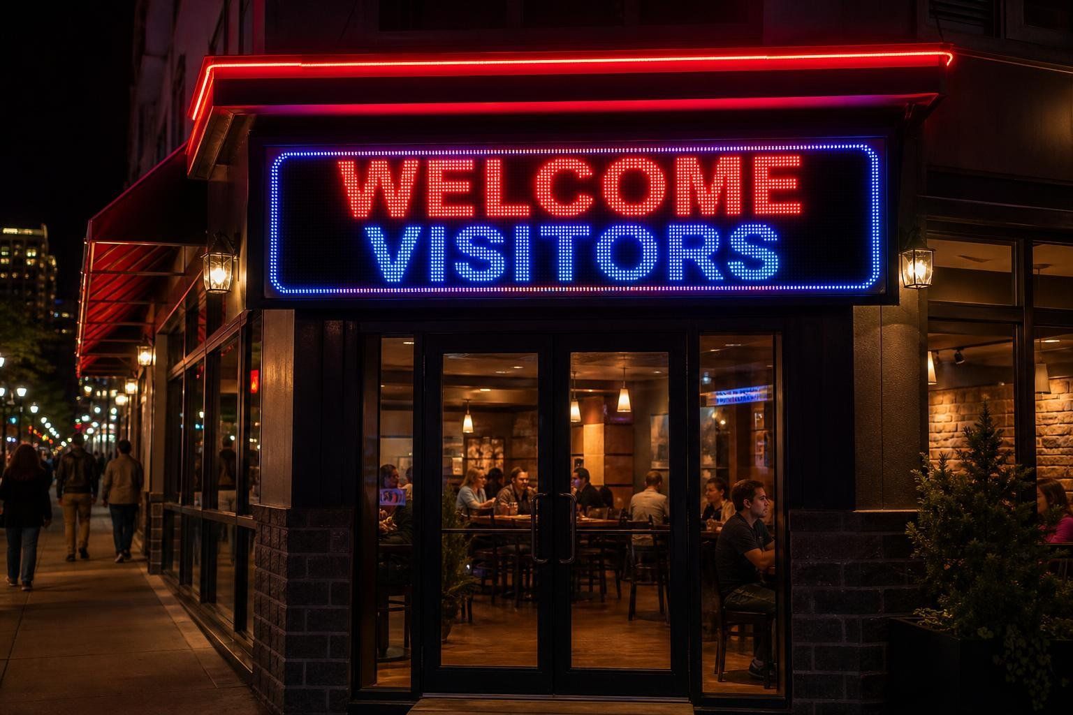 05 illuminated outdoor signs for businesses in Five Points, NC