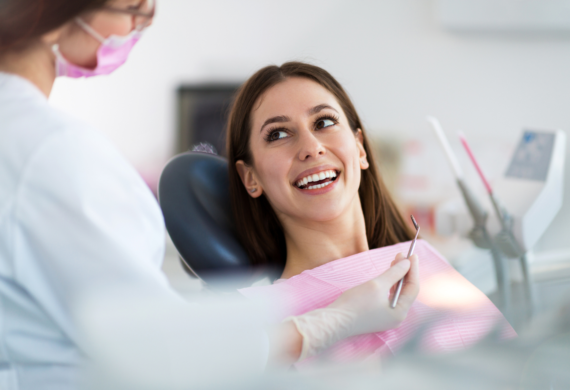 Oral cancer screening during a dental exam