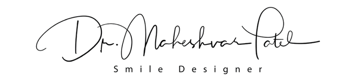 Signature of Dr. Maheshvar Patel, Smile Designer