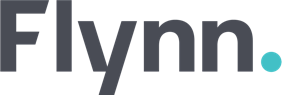 Flynn logo in dark gray with a teal dot.