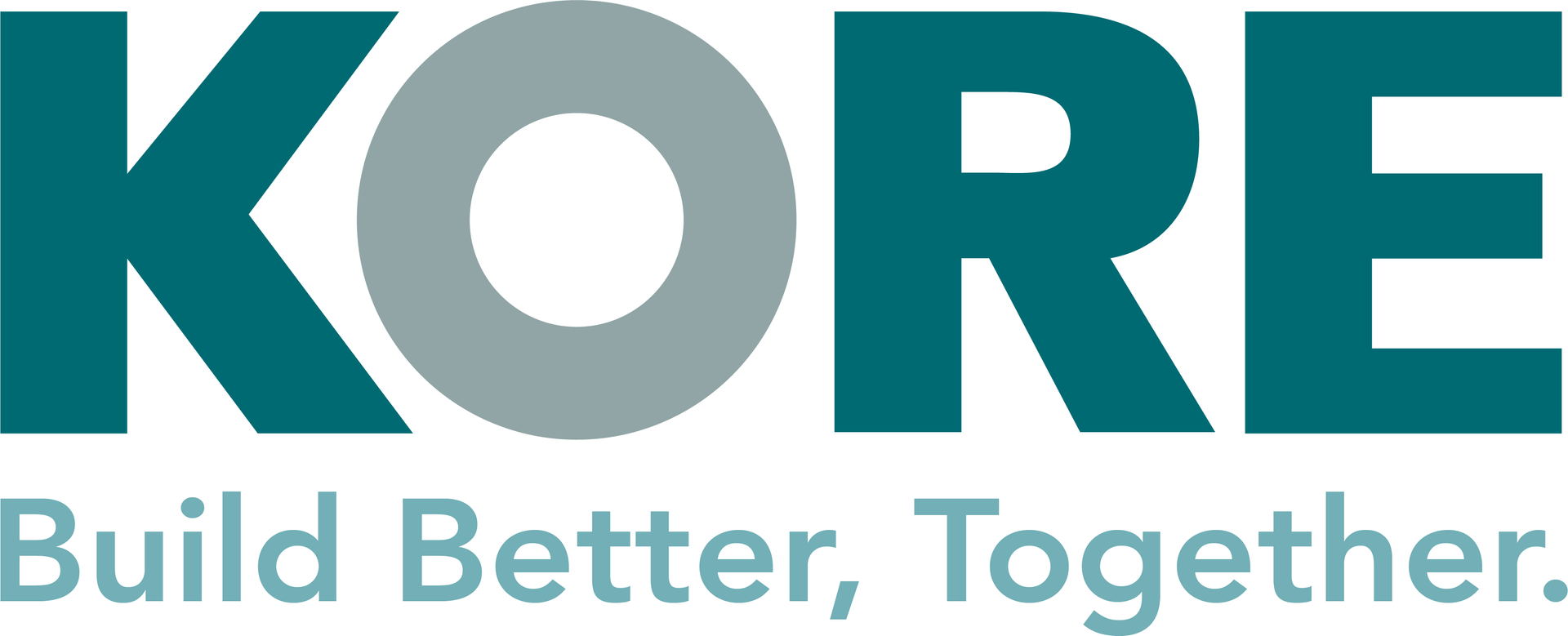 KORE logo in teal and gray with the tagline “Build Better, Together.”