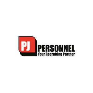 PJ Personnel logo with red-and-black “PJ” icon and slogan “Your Recruiting Partner”