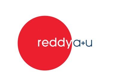 Reddy+U logo with a red circle and blue text on a white background