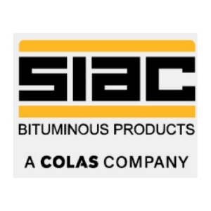 SIAC Bituminous Products logo with black text, yellow bars, and “A Colas Company” tagline