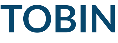 Blue TOBIN logo on a white background