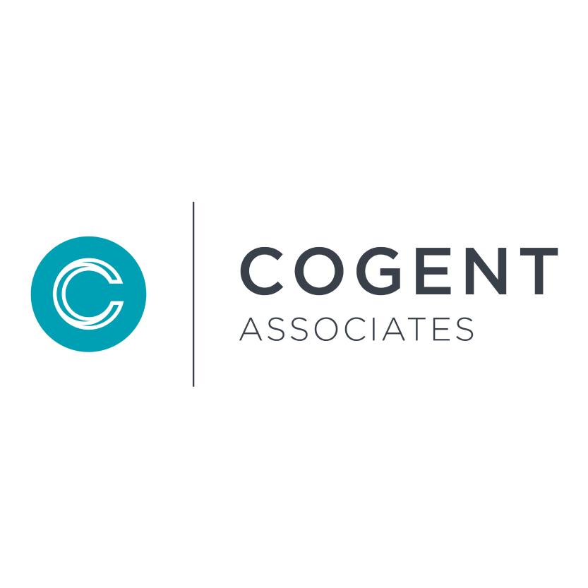 Cogent Associates logo with teal circular icon and gray text on white background