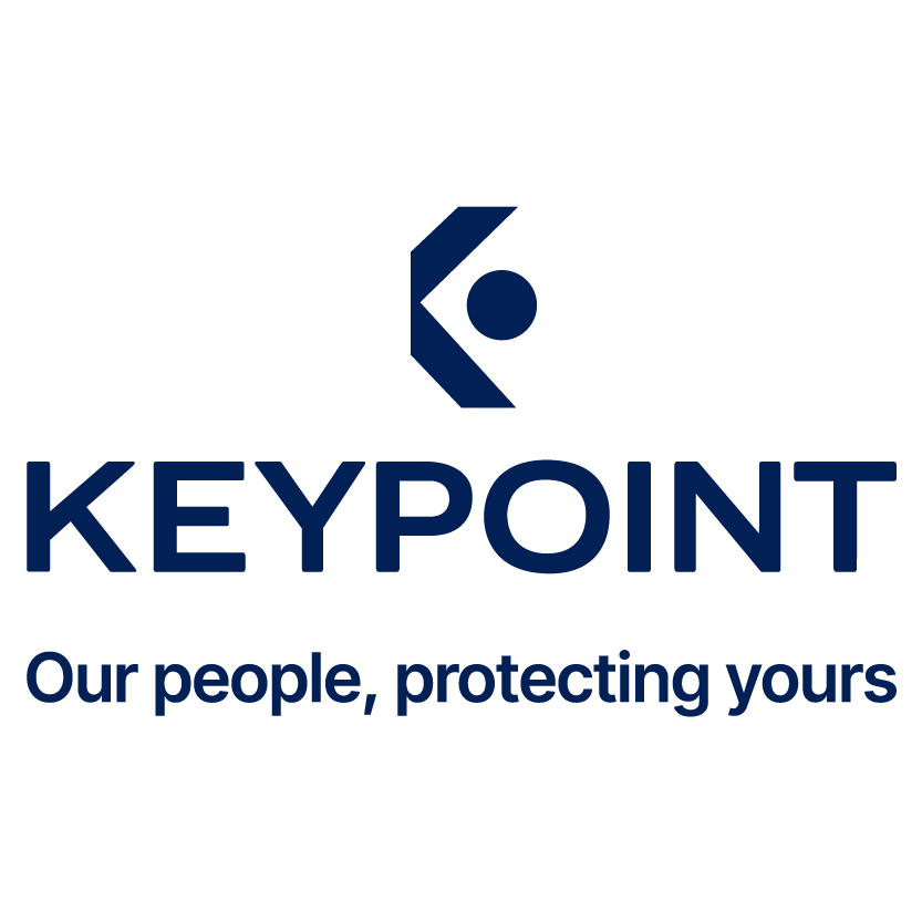 Keypoint logo in navy blue with the tagline “Our people, protecting yours”