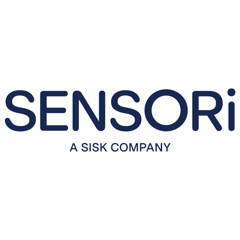 SENSORI logo in dark blue with “A SISK COMPANY” beneath it on a white background