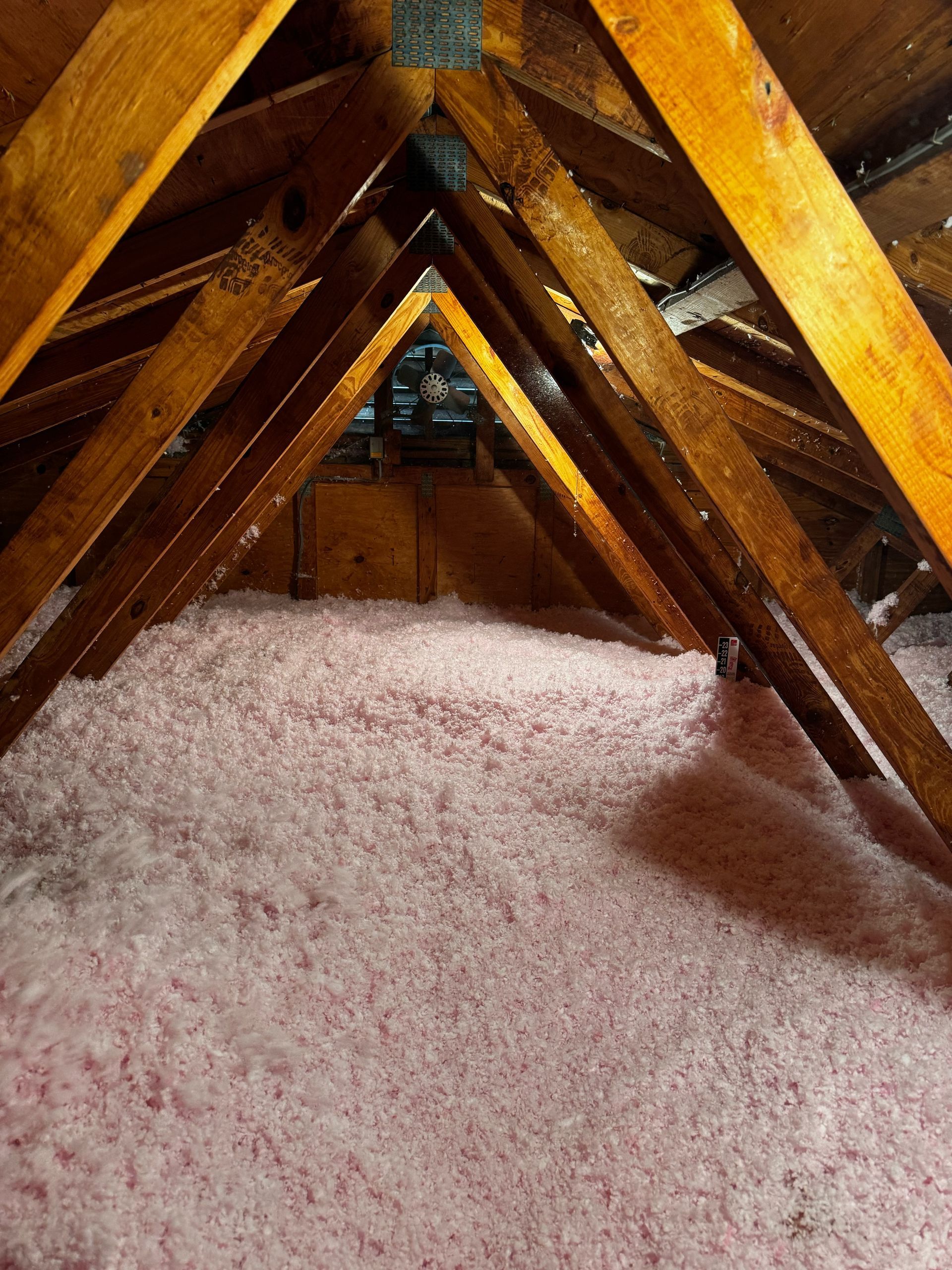Blown-in Fiberglass Insulation Installation