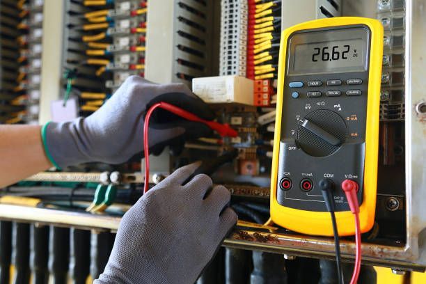 Electrical terminal in assembly box, showcasing generator repair services during technical service.