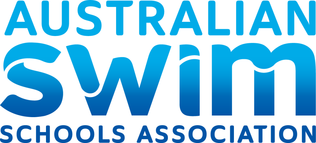 Australian Swim Schools Association logo in blue text with a swimmer icon