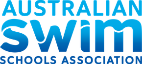 Australian Swim Schools Association logo in blue text with a swimmer icon