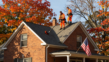 Roof cleaning before and after