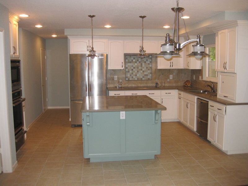 Modern Kitchen With White Cabinets