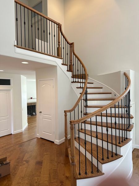 Curved Wooden Staircase