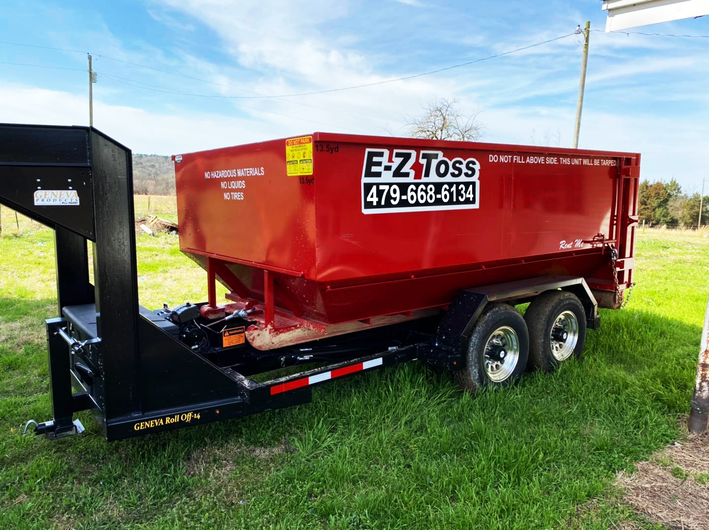 EZ Toss15 Yard Dumpster Rental Waste Management Garbage Collection Service Arkansas