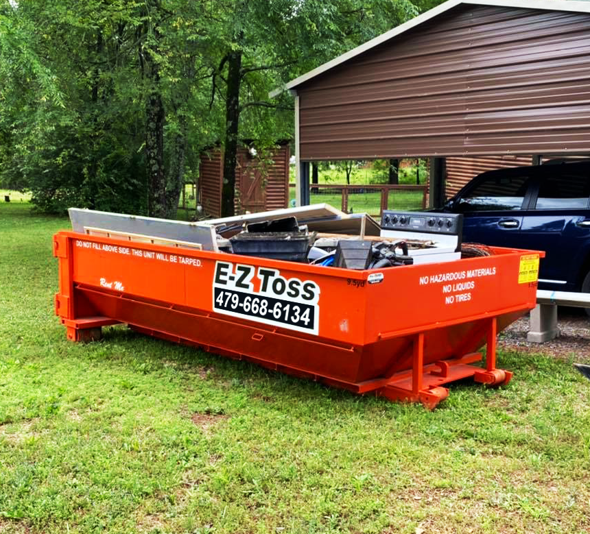 EZ Toss 10 Yard Dumpster Rental Waste Management Garbage Collection Service Arkansas