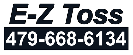 EZ Toss Logo Dumpster Rental Waste Management Garbage Collection Service Arkansas