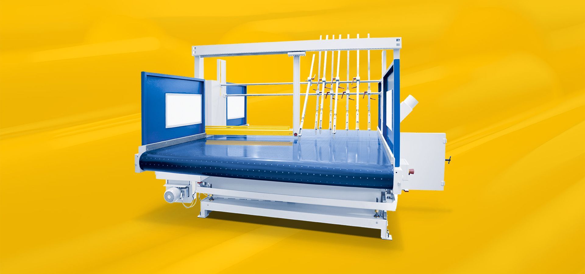 Geiss Horizontal Band Saws Yellow Background