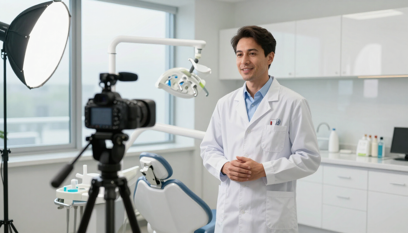 Dental marketing team repurposing one piece of content into five different formats for maximum multi-channel exposure