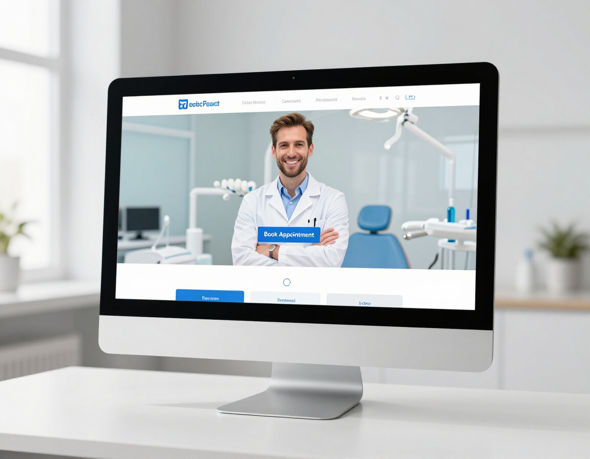 Custom dental website design displayed on iMac — a conversion-focused dental practice website built by Dental Marketing Heroes