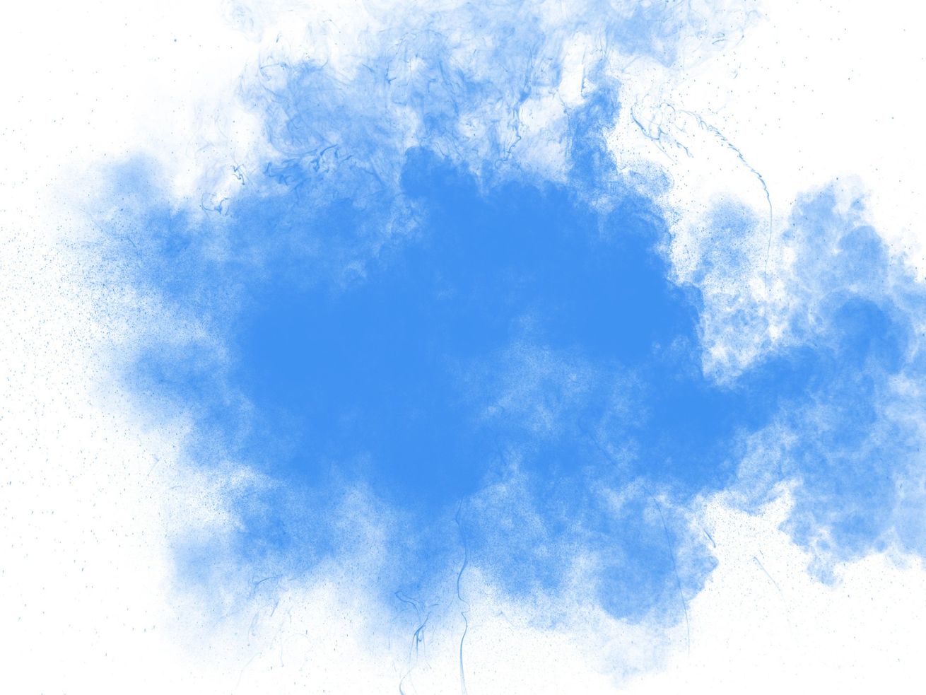 Blue cloud-like shape with a darker blue center on a white background.