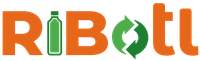 The word "RIBotl" in orange, with a green bottle icon for the "I" and a green recycling symbol for the "o".
