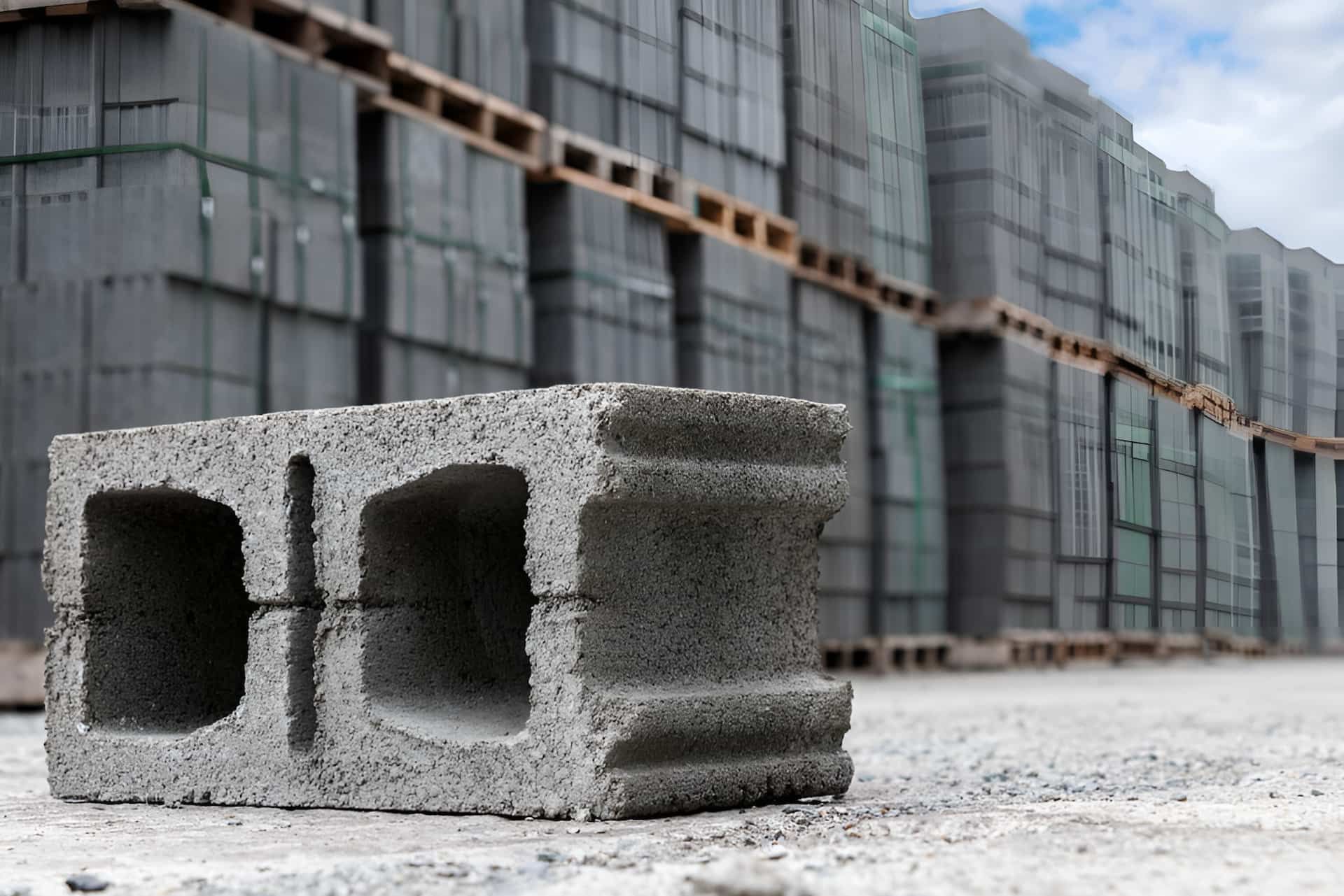 A Concrete Block Is Sitting On The Ground In Front Of A Row Of Concrete Blocks — JGA Concreting Pty Ltd In Berrimah, NT