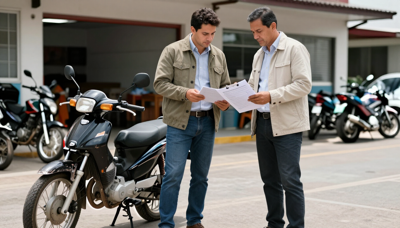 Revisión de motocicleta usada