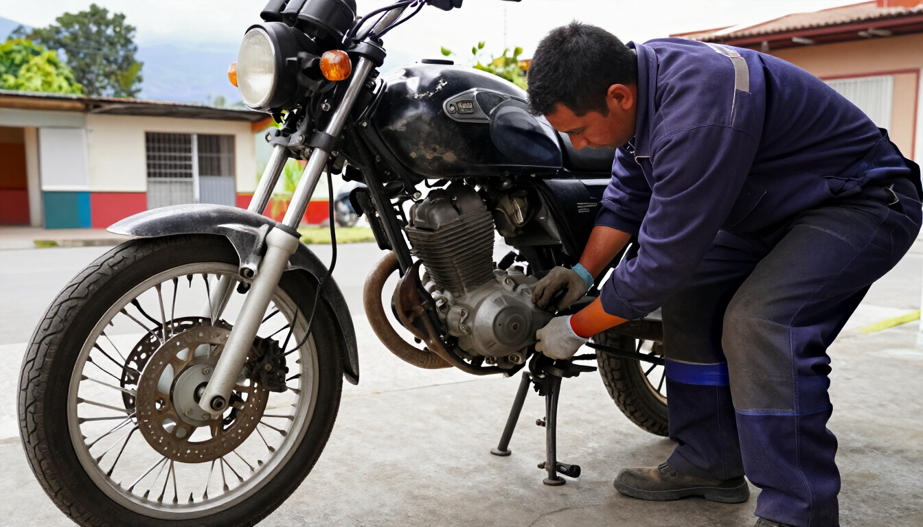 Inspección de una motocicleta usada antes de comprarla