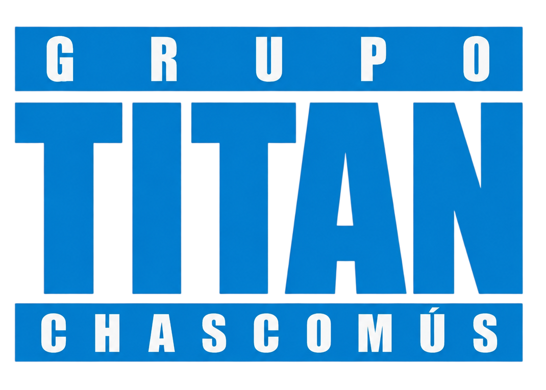 Logotipo de Grupo Titán, lonera en Chascomús.