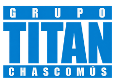 Logotipo de Grupo Titán, lonera en Chascomús.